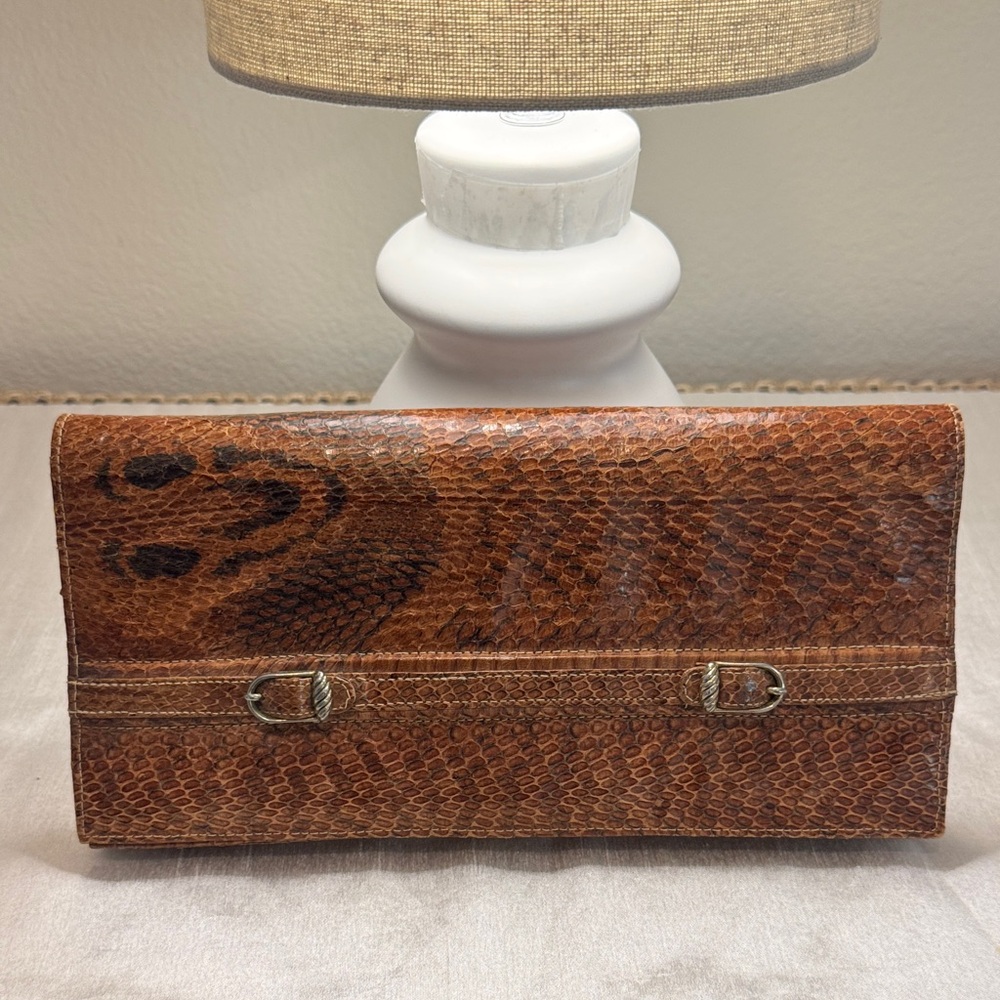 Vintage 70s Snakeskin Clutch